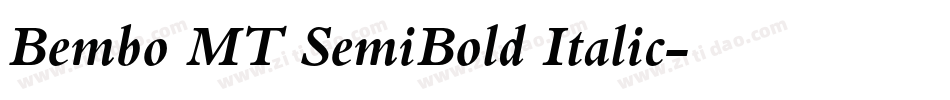 Bembo MT SemiBold Italic字体转换